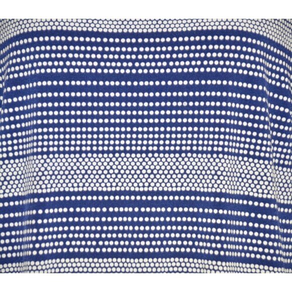 Jaclyn Smith Blouse Top Blue White Polka Dot Size L 3/4 Sleeve Career Casual - Picture 4 of 10